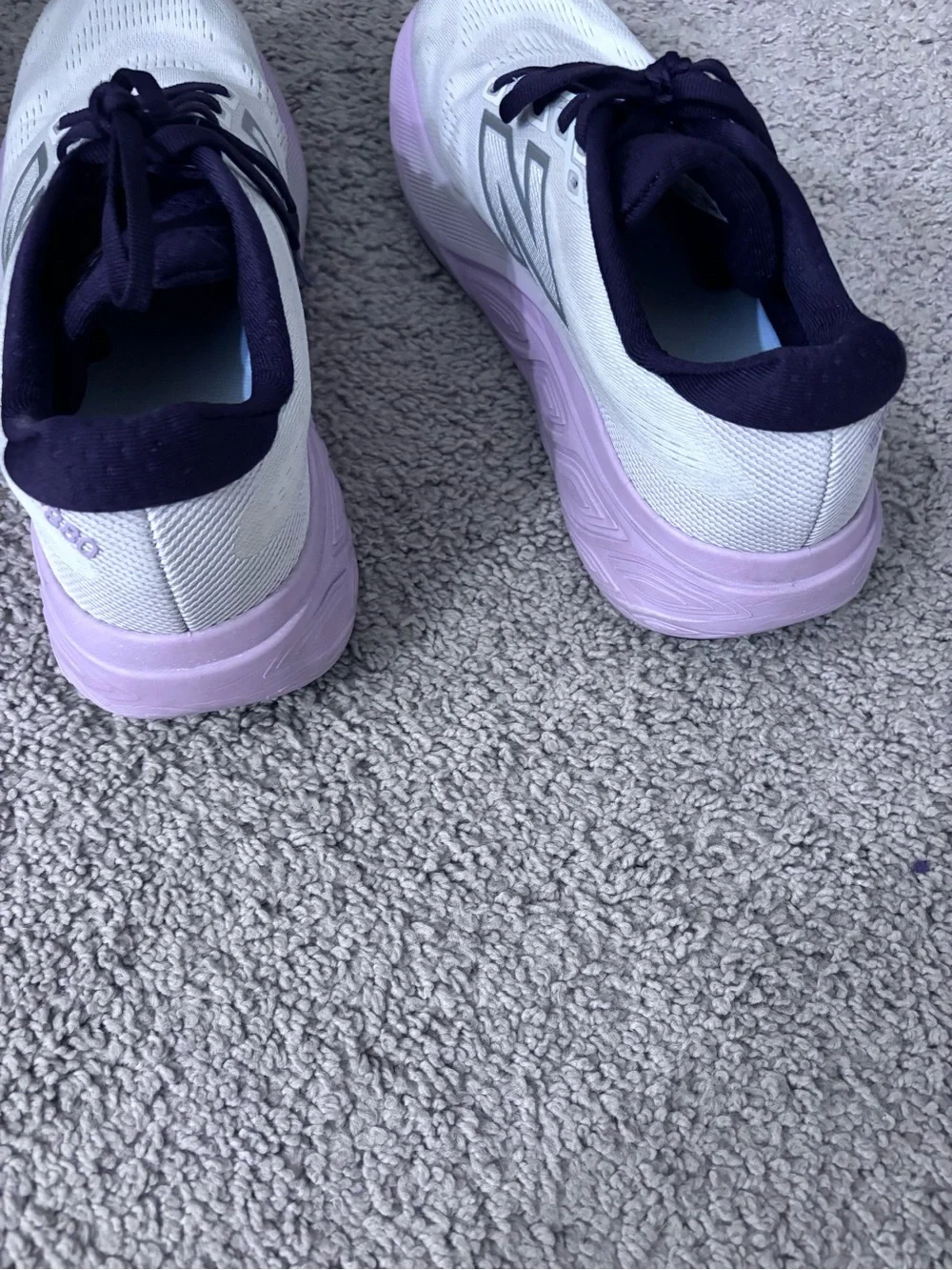 New Balance Women's White and Purple Running Sneakers